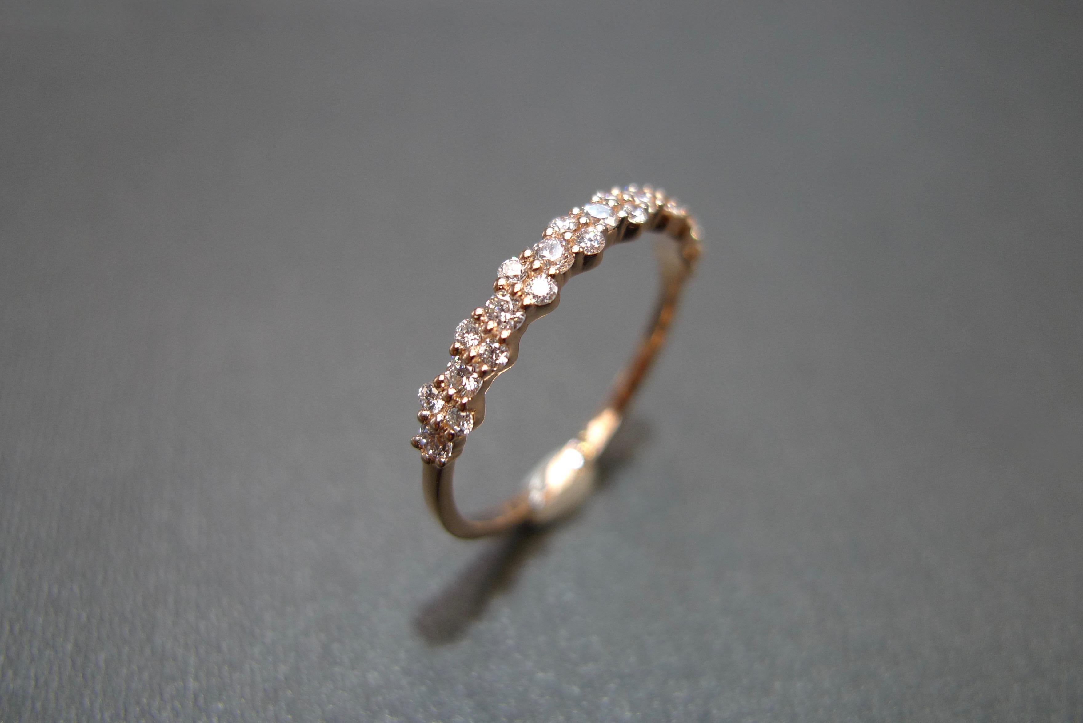 En vente :  Anneau d'éternité en or jaune 18 carats avec demi-anneau en diamants 2