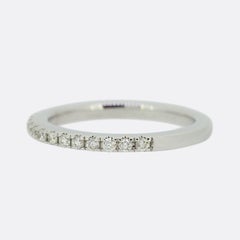 Diamond Half Eternity Wedding Band Ring Size I