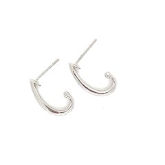 Diamond Half Loop Earrings