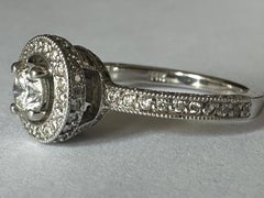 Diamond Halo Cluster Ring