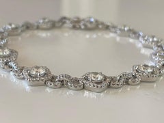 Diamond Halo Link Bracelet