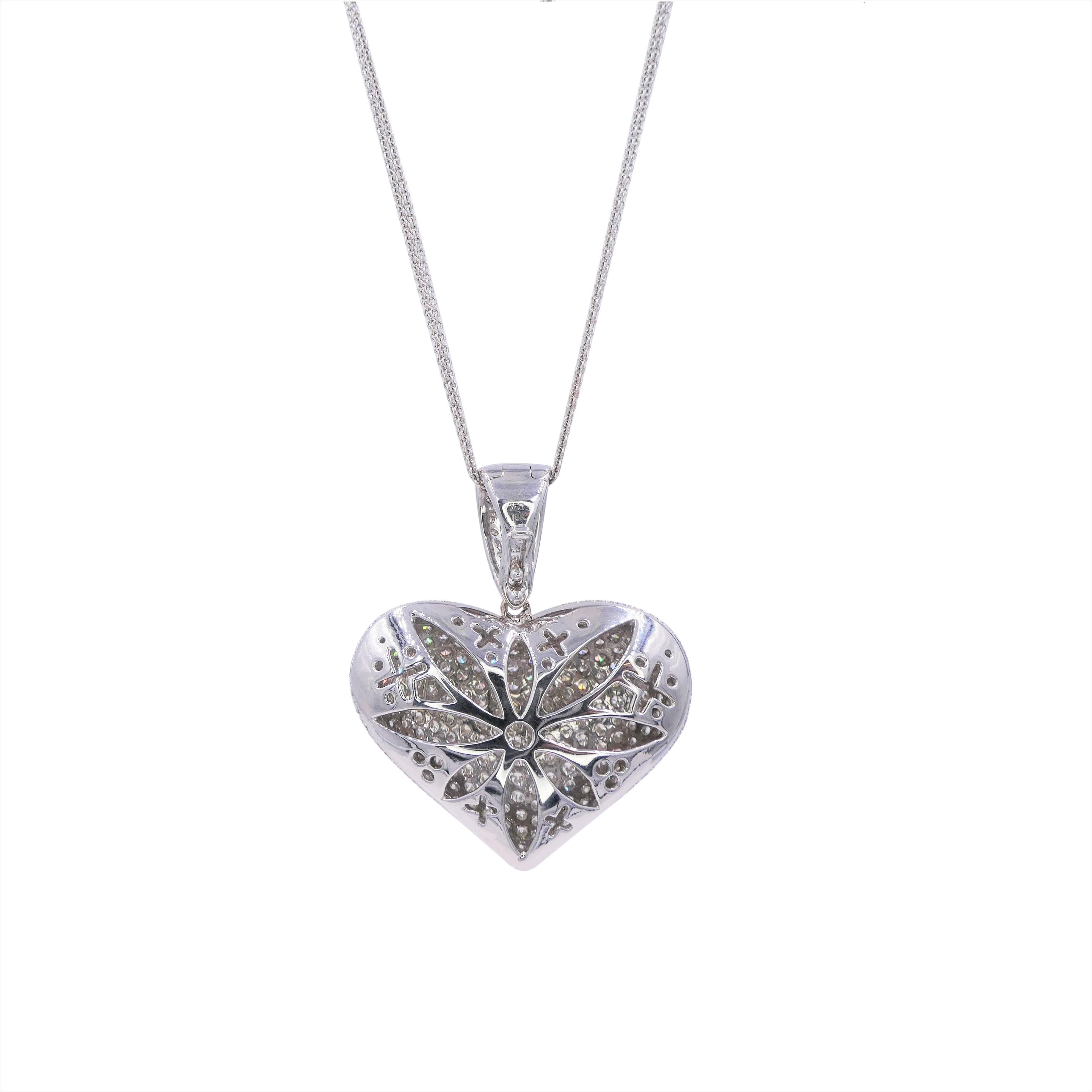 big heart diamond necklace