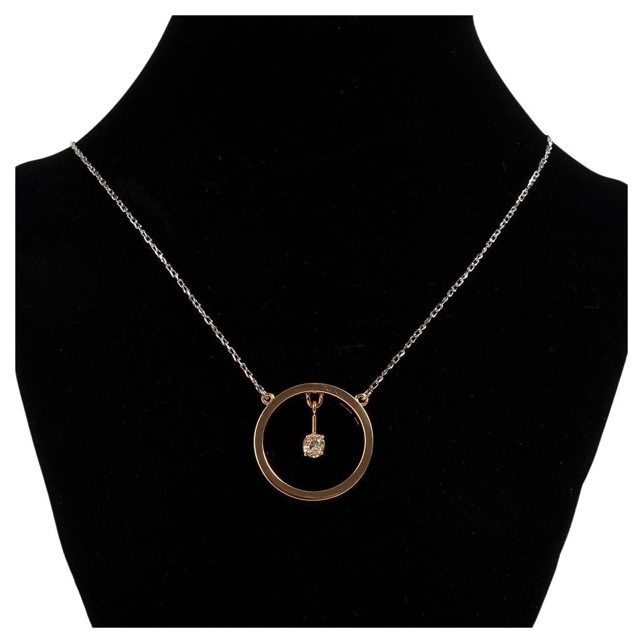Colgante Halo de Diamantes, Oro Blanco de 18 Quilates, Diamantes de 0,03 Quilates (aprox.)