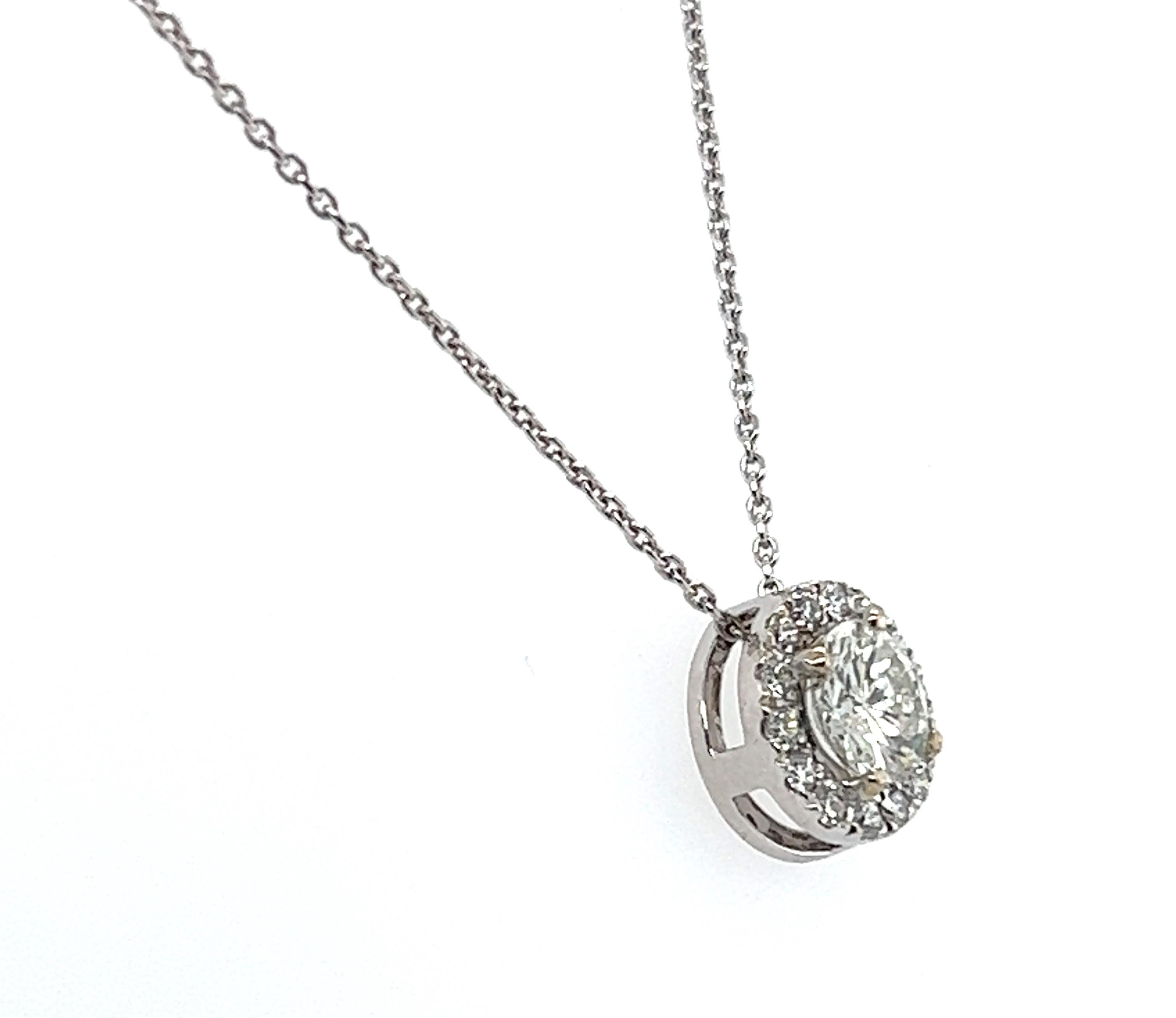 Genuine GIA Certified Diamond Halo Pendant .75ct Round Brilliant GIA 14K BRAND NEW


Featuring a Genuine .59ct Natural Round Brilliant Cut GIA Certified Center Diamond

Gorgeous Round Brilliant Diamond Encompassed by a Glittering Halo of Diamonds