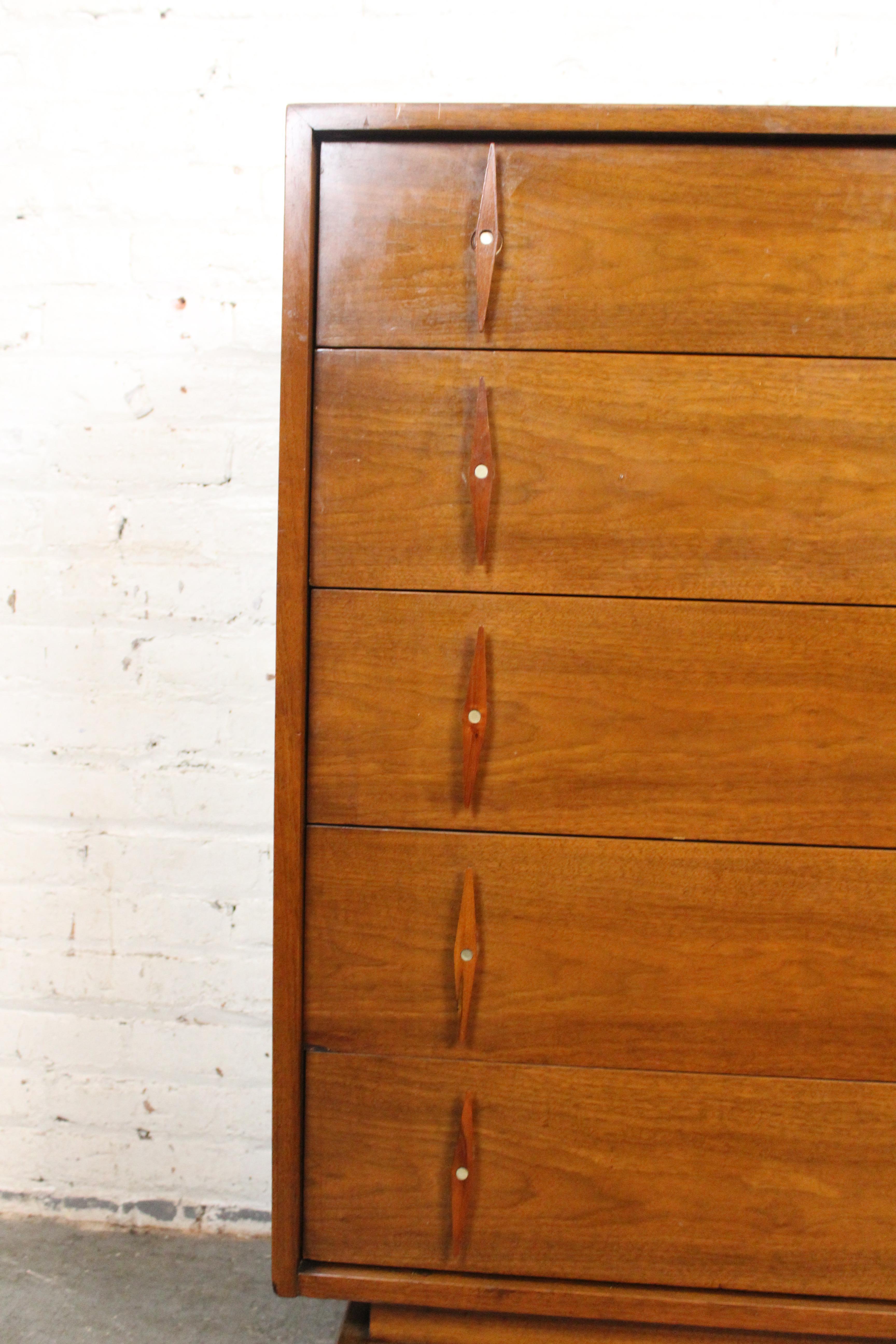 20th Century Diamond Handle Dresser by American of Martinsville For Sale