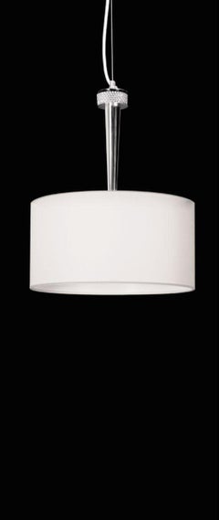 Diamond Hanging Lamp in Polished Chrome and Crystal by Aggiolight