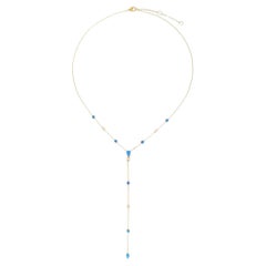 Diamond Harmony 14K (or 18k upon request) Yellow Gold Lariat Necklace