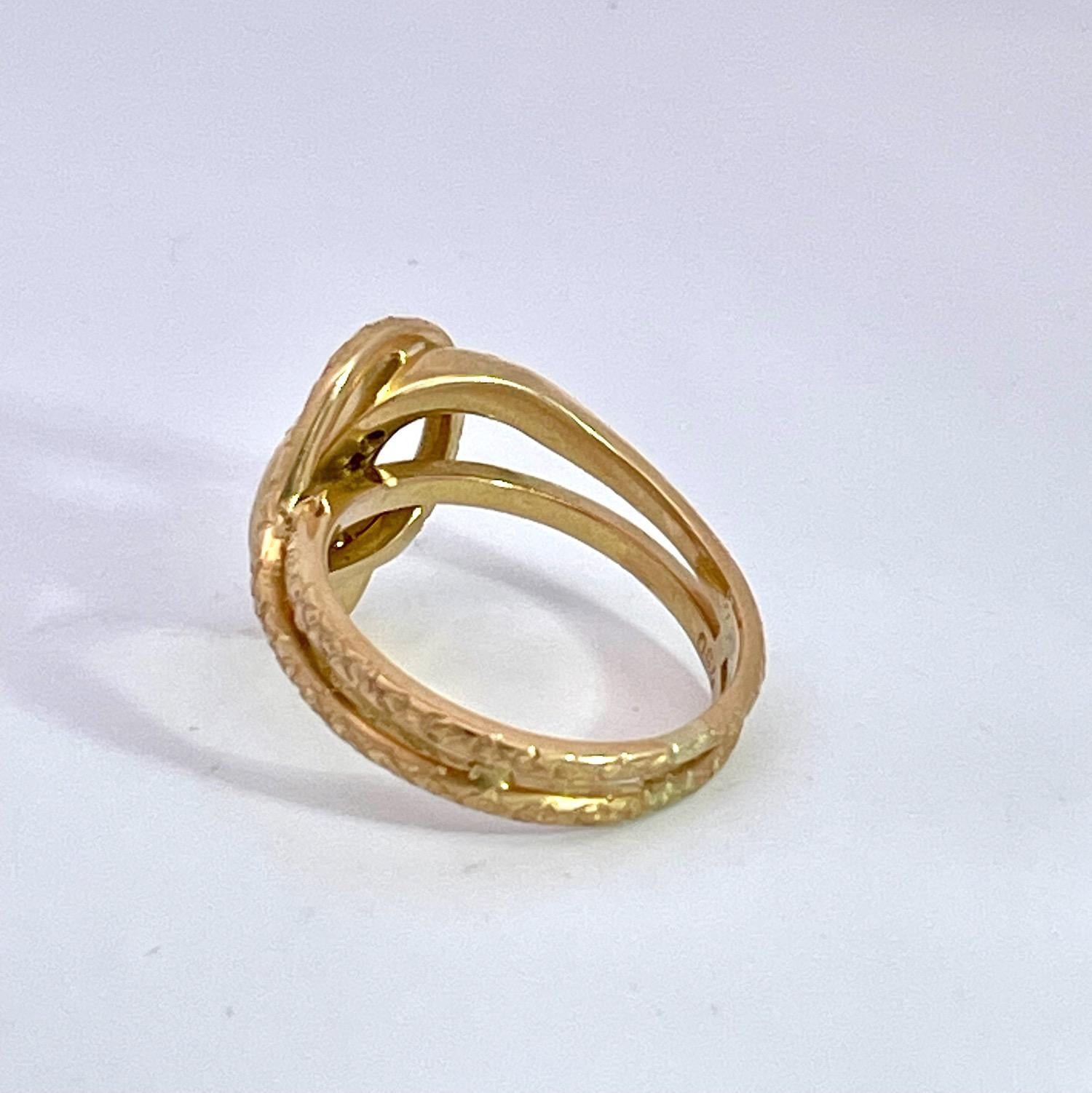 Anillo Cabeza de Serpiente Diamante 18K en venta 2