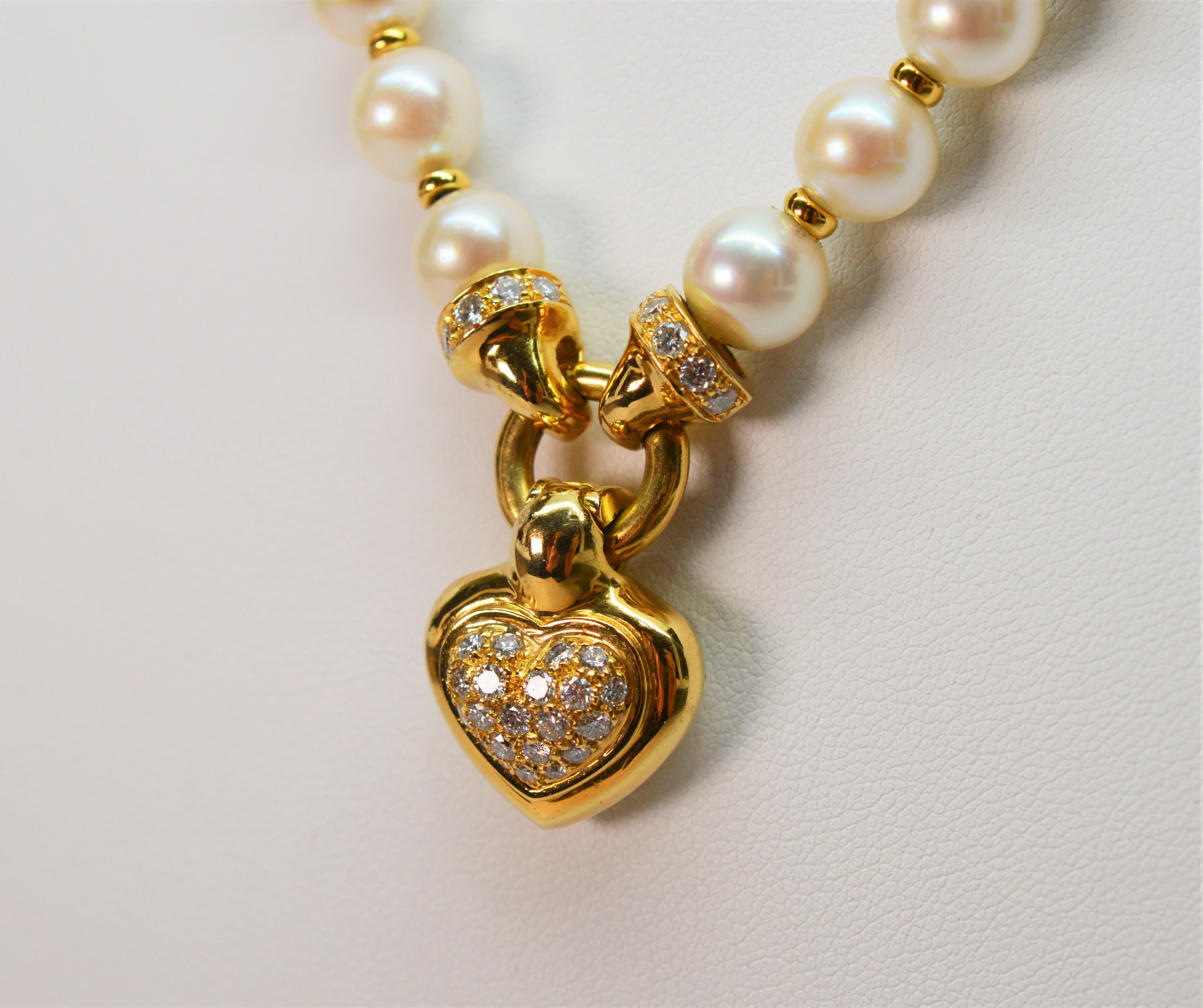 chrome heart pearl necklace