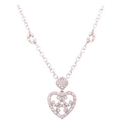Diamond Heart and "C" Necklace