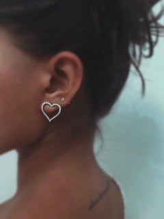 Pendiente Corazón de Diamantes Tanisa Nahata de oro de 18 quilates