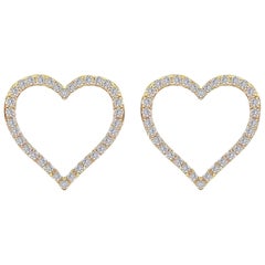 Tanisa Nahata Diamond Heart Earring in 18Karat Gold