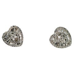 Diamond Heart Earrings