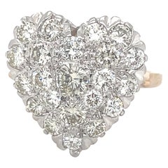 Diamant-Herz-Goldring mit Diamant