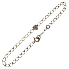 Diamond Heart Link Bracelet 10kt Yellow Gold 0.06ctw 7in New