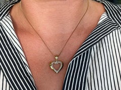 Diamant-Herz-Halskette aus 18 Karat Gelbgold