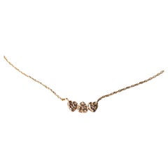 Diamond Heart Necklace Choker Three Hearts White Diamonds J Dauphin