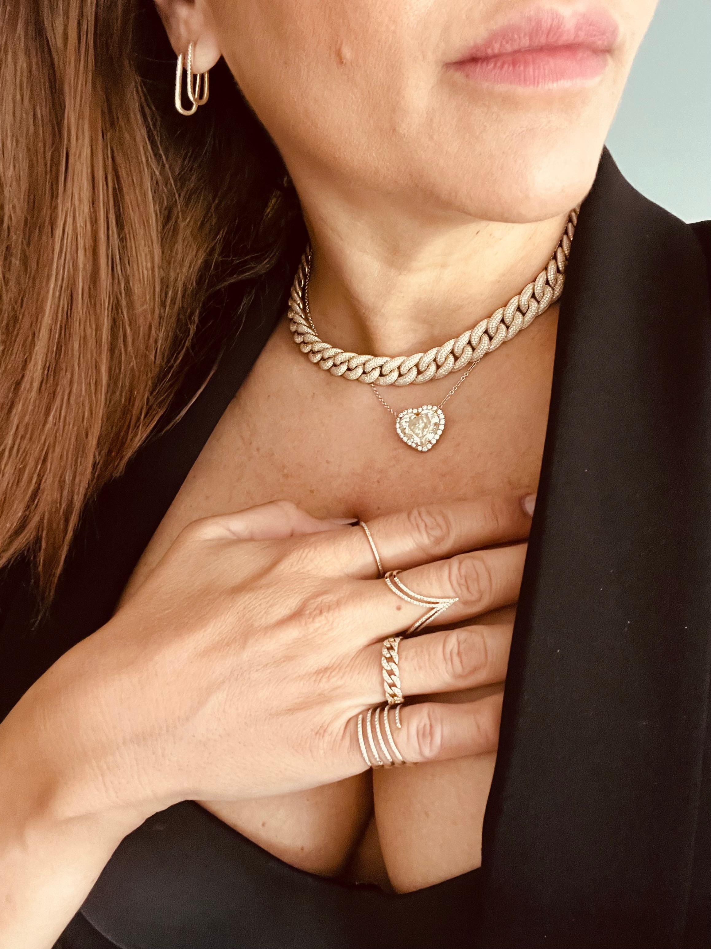 Collier à cœur de diamant Pour femmes en vente