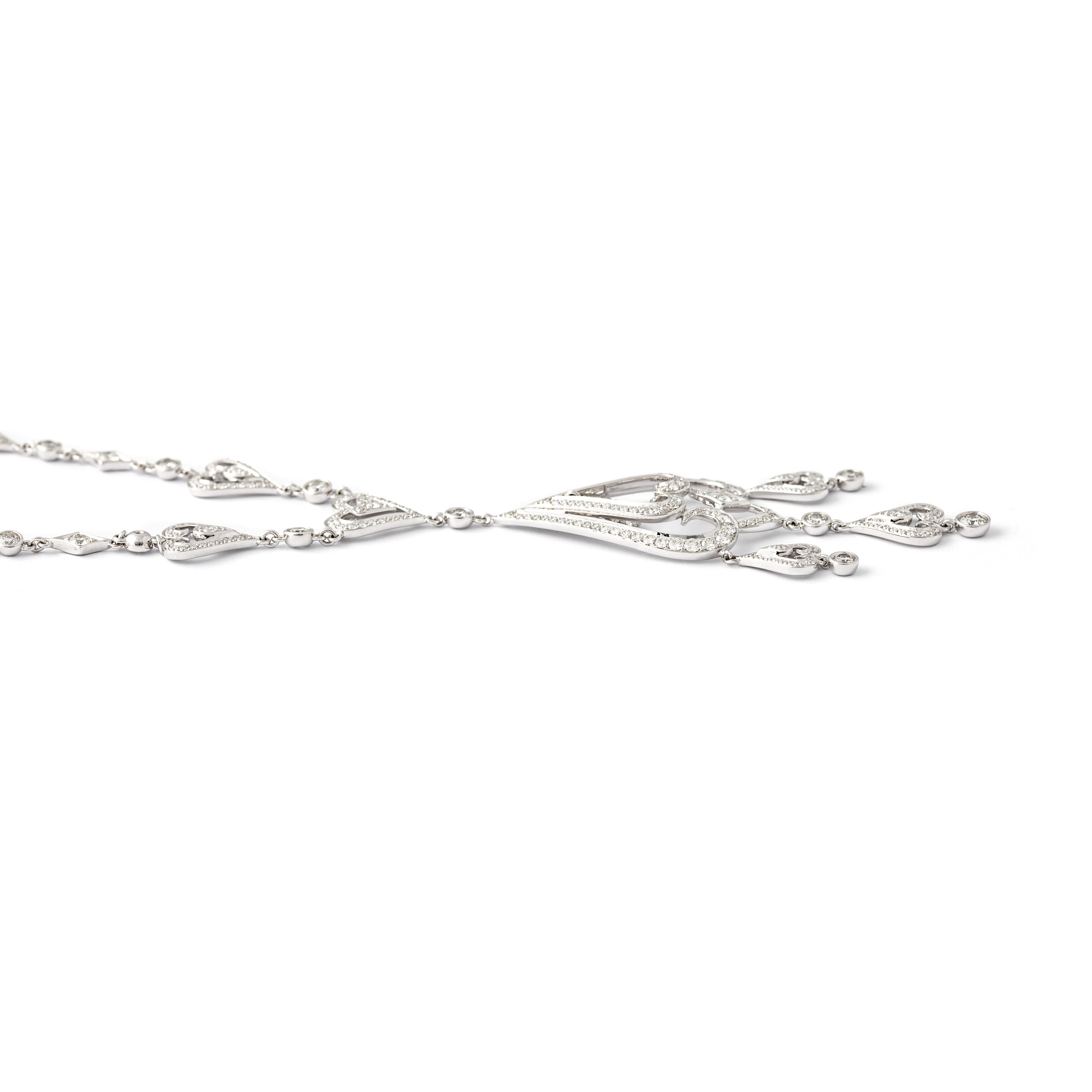 Diamond Heart Necklace In New Condition For Sale In Geneva, CH