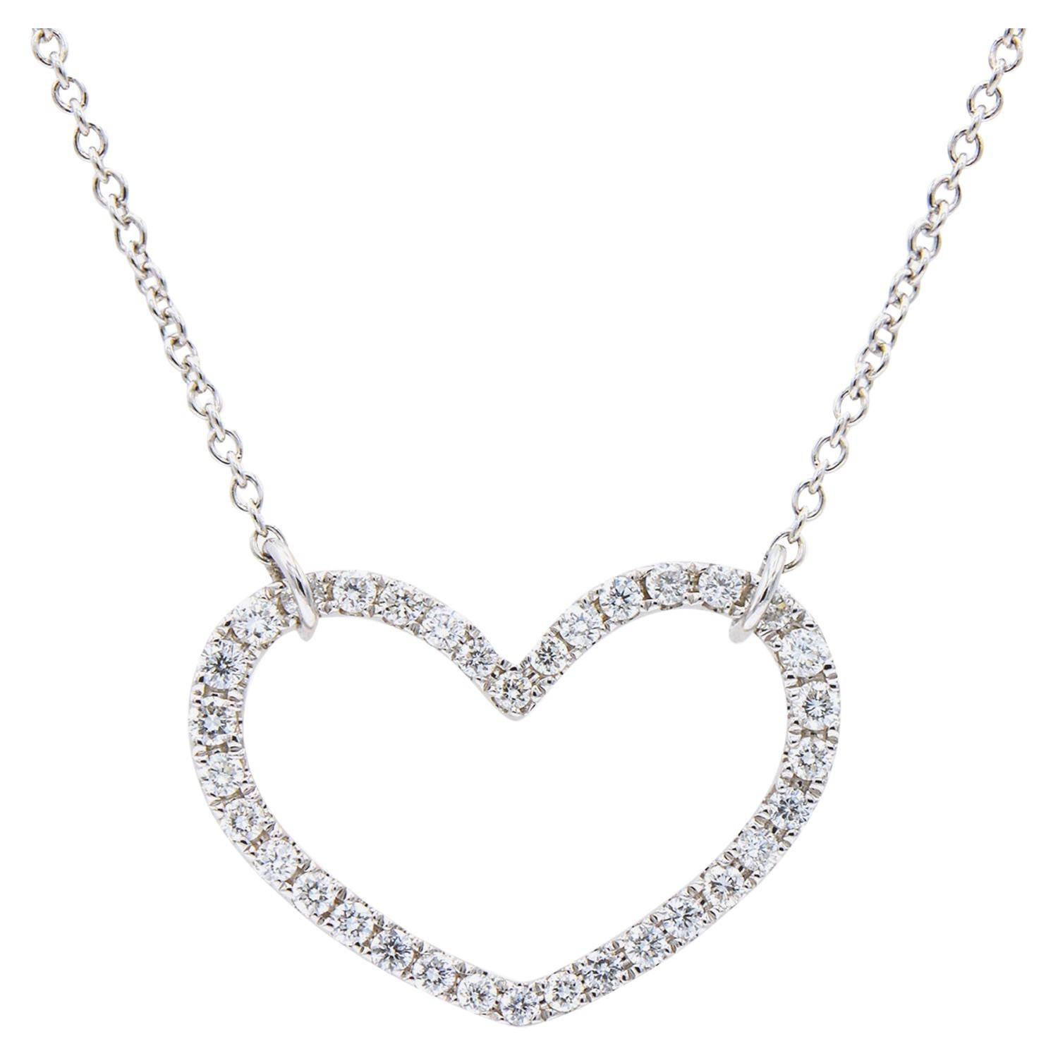 Diamond Heart Necklace For Sale