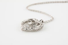 Diamond Heart Pendant Center Drop Diamond 1.55 Carat 14 Karat Gold Necklace