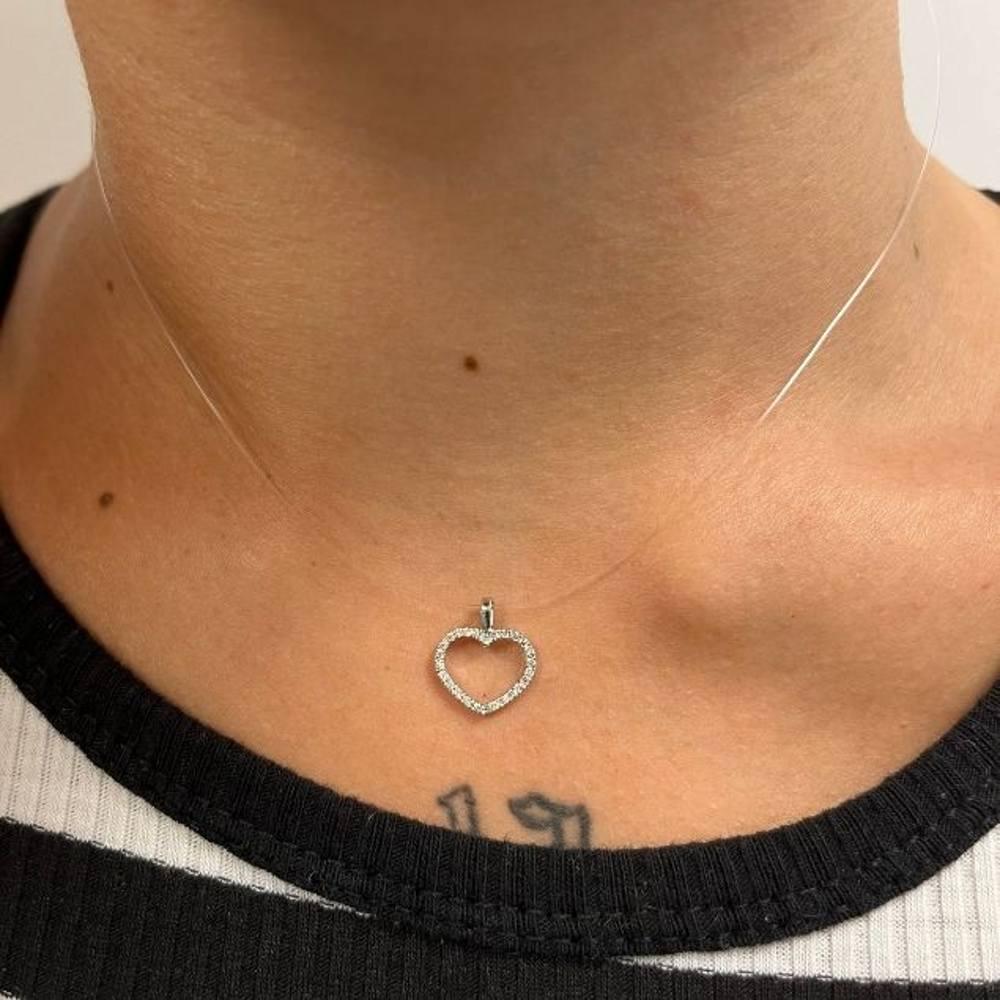 Ciondolo con cuore di diamante In condizioni Nuovo in vendita a Barcelona, CT