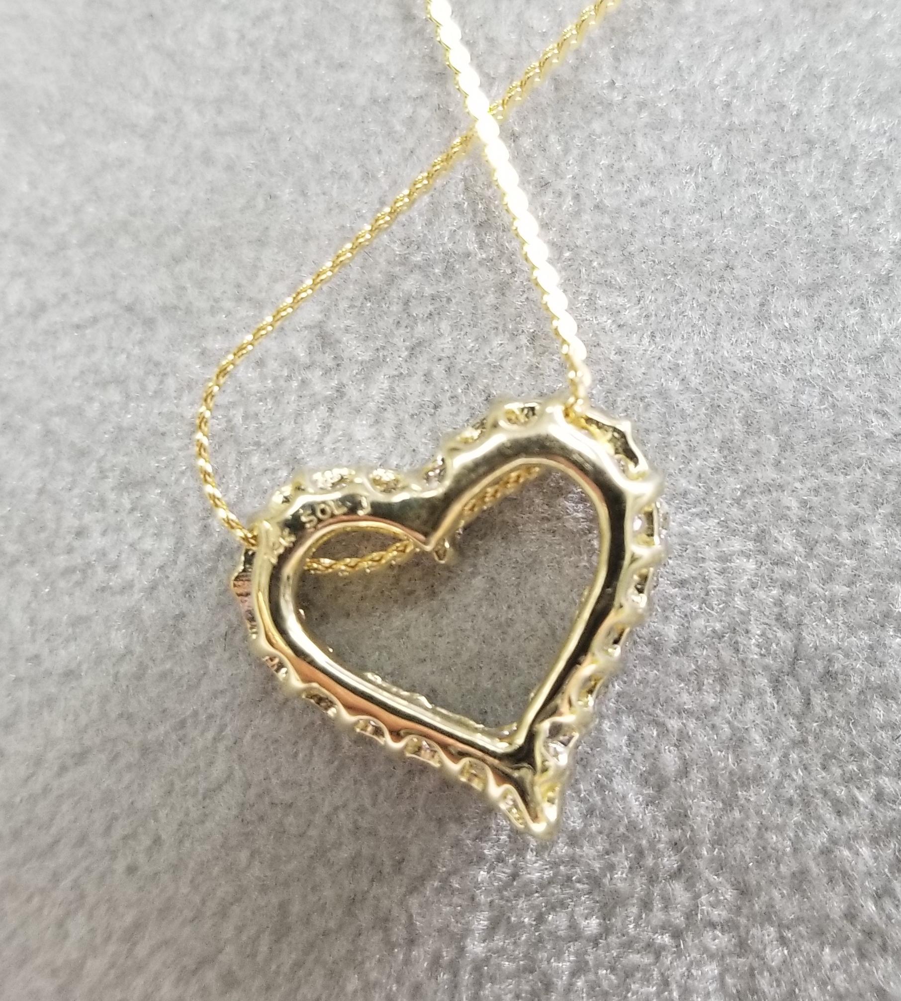 Women's or Men's Diamond Heart Pendant