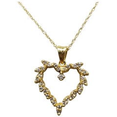 Pendentif en forme de cœur en diamant