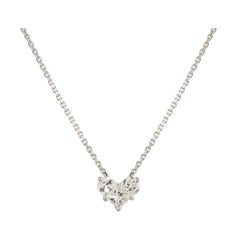 Diamond Heart Pendant Necklace .65 Carat