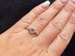 Diamond Heart Ring in 14k White Gold