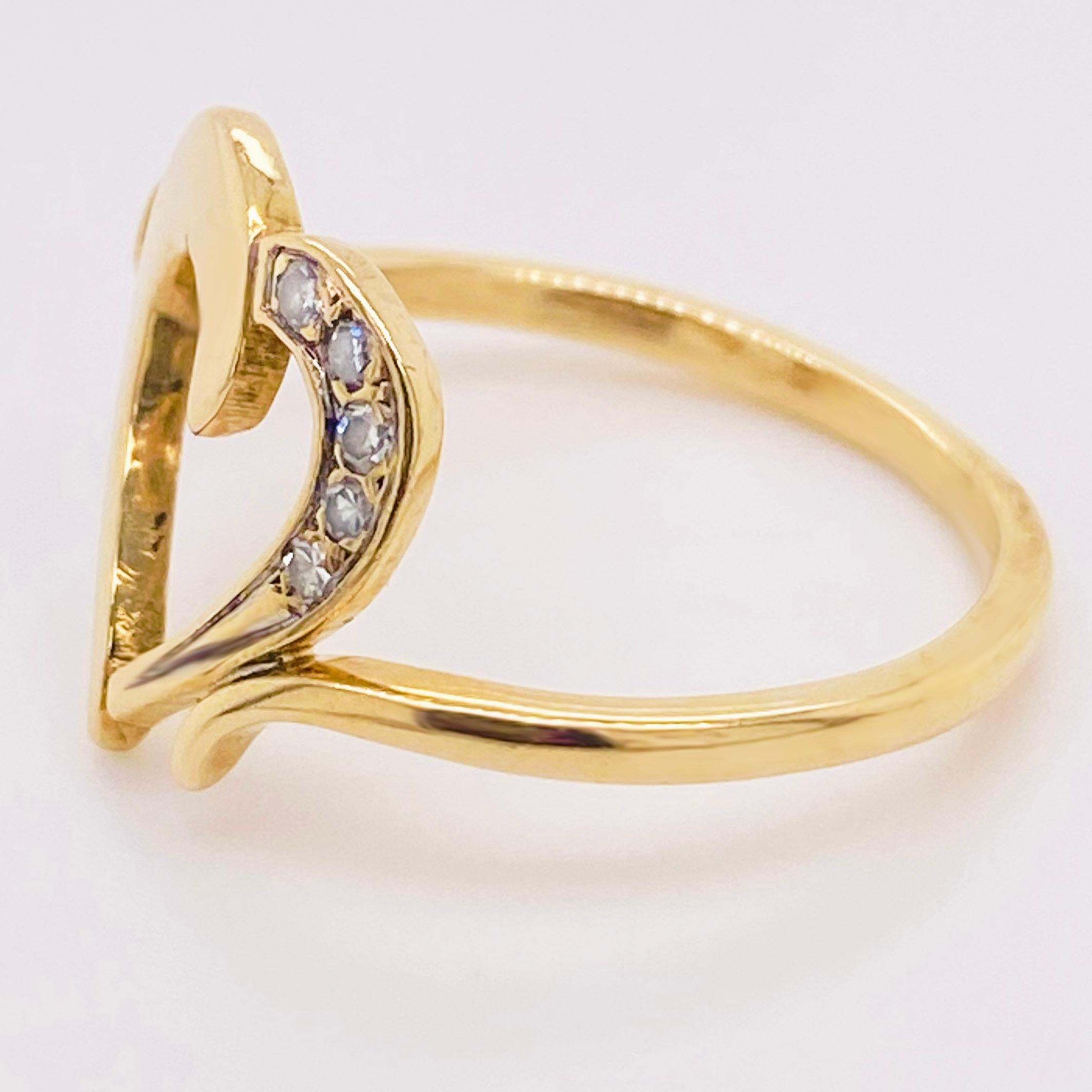 open heart diamond ring