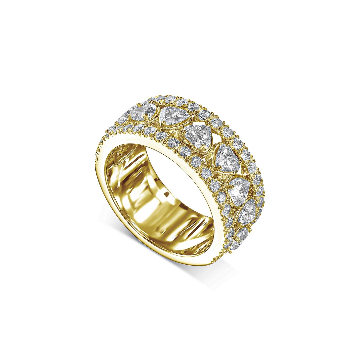 Diamond Heart Shape Eternity Ring For Sale at 1stDibs | heart shape ...