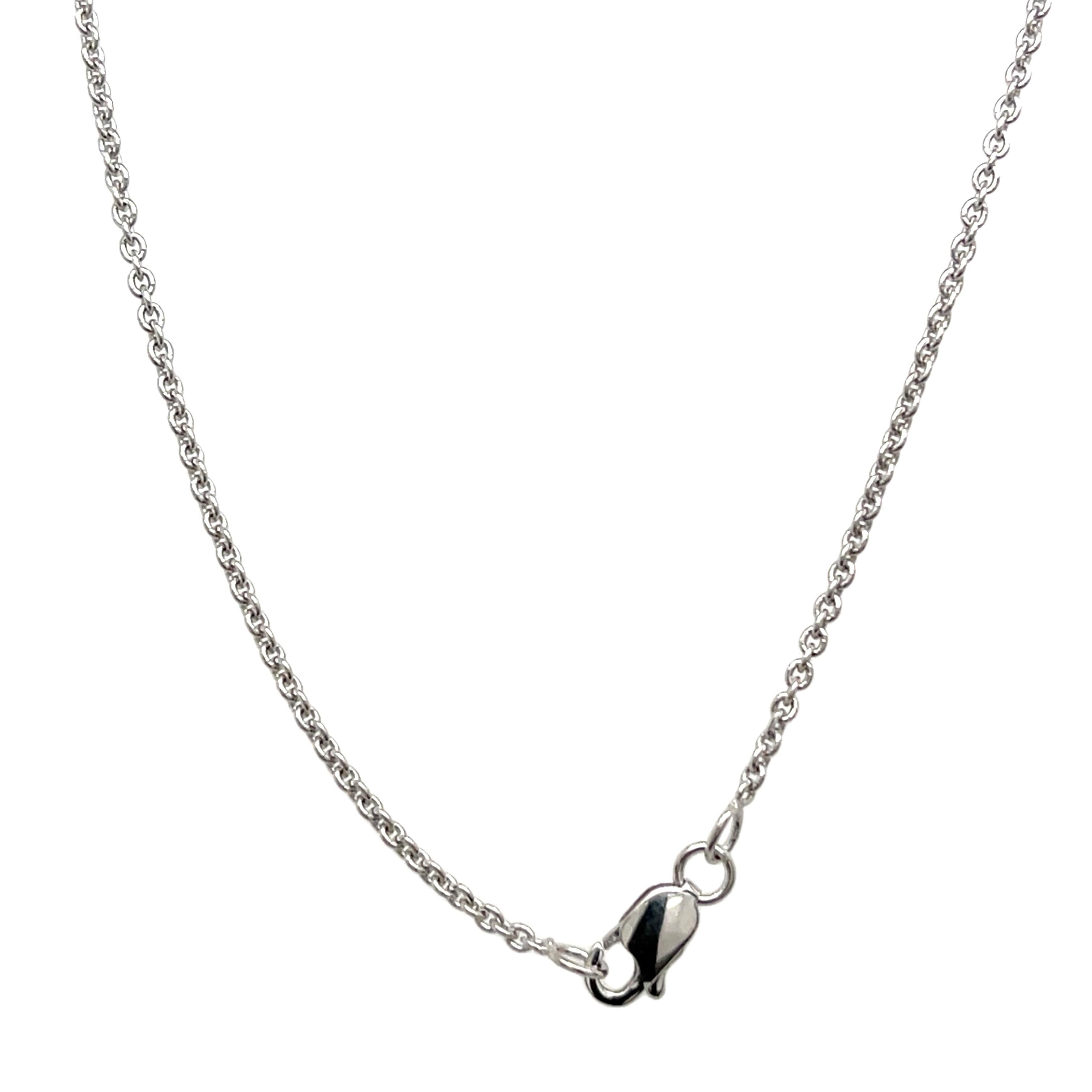 Taglio rotondo Ciondolo a forma di cuore con diamanti incastonati in oro bianco e rosa 18ct, con 1,10ct di diamanti in vendita