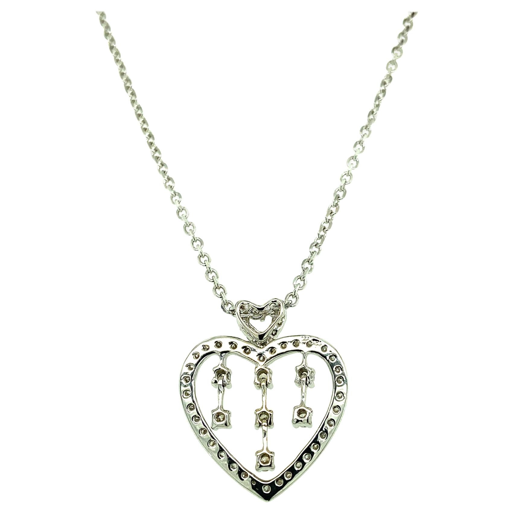 Diamond Heart Shaped Pendant