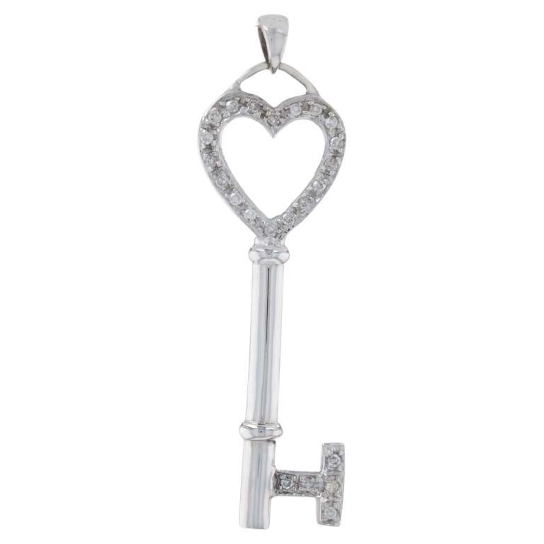 Key To My Heart Double Heart Sapphire Key Pendant at 1stDibs key to