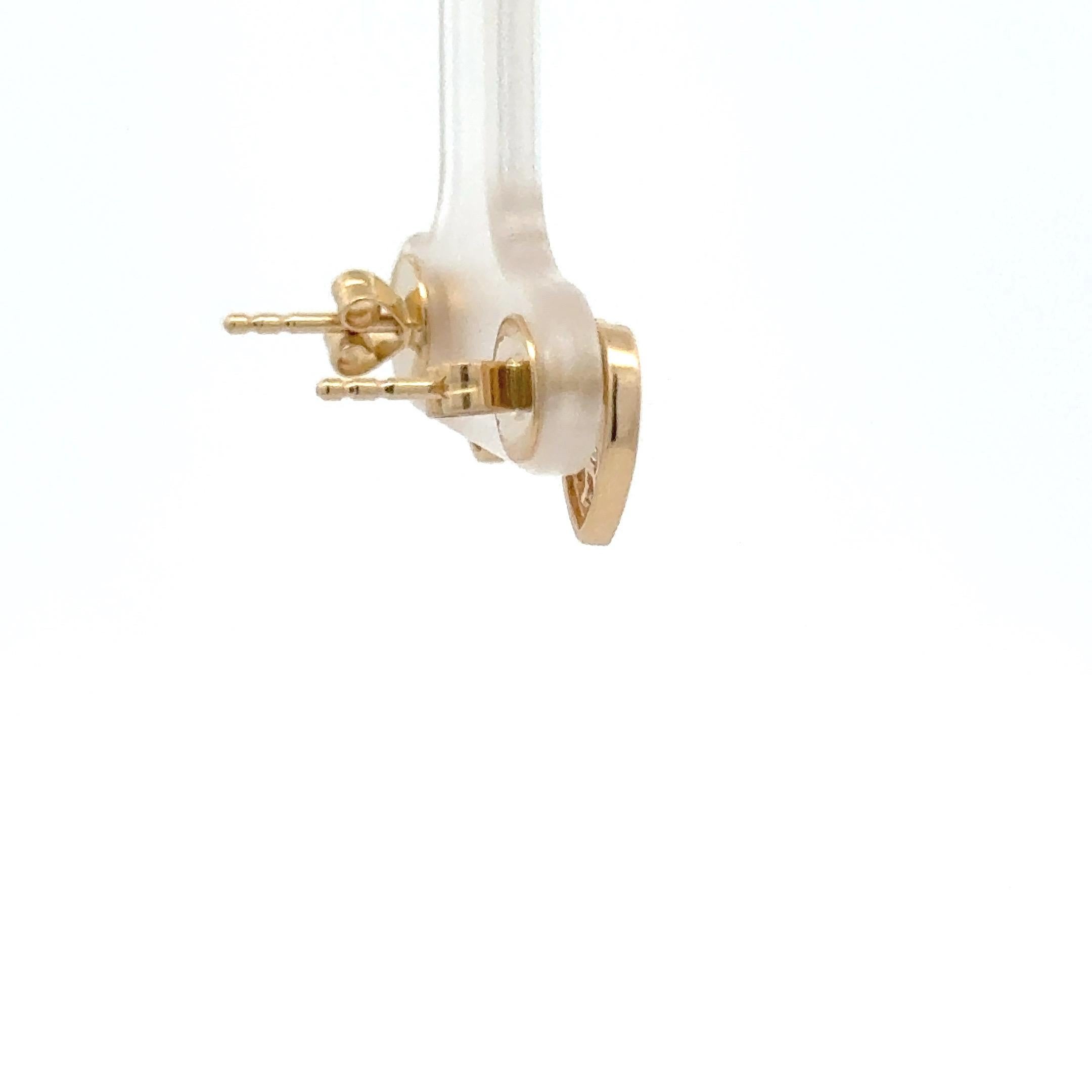 Diamant-Herz-Ohrstecker 0,20 Karat 14 Karat Gelbgold G-H SI1 im Zustand „Neu“ im Angebot in New York, NY