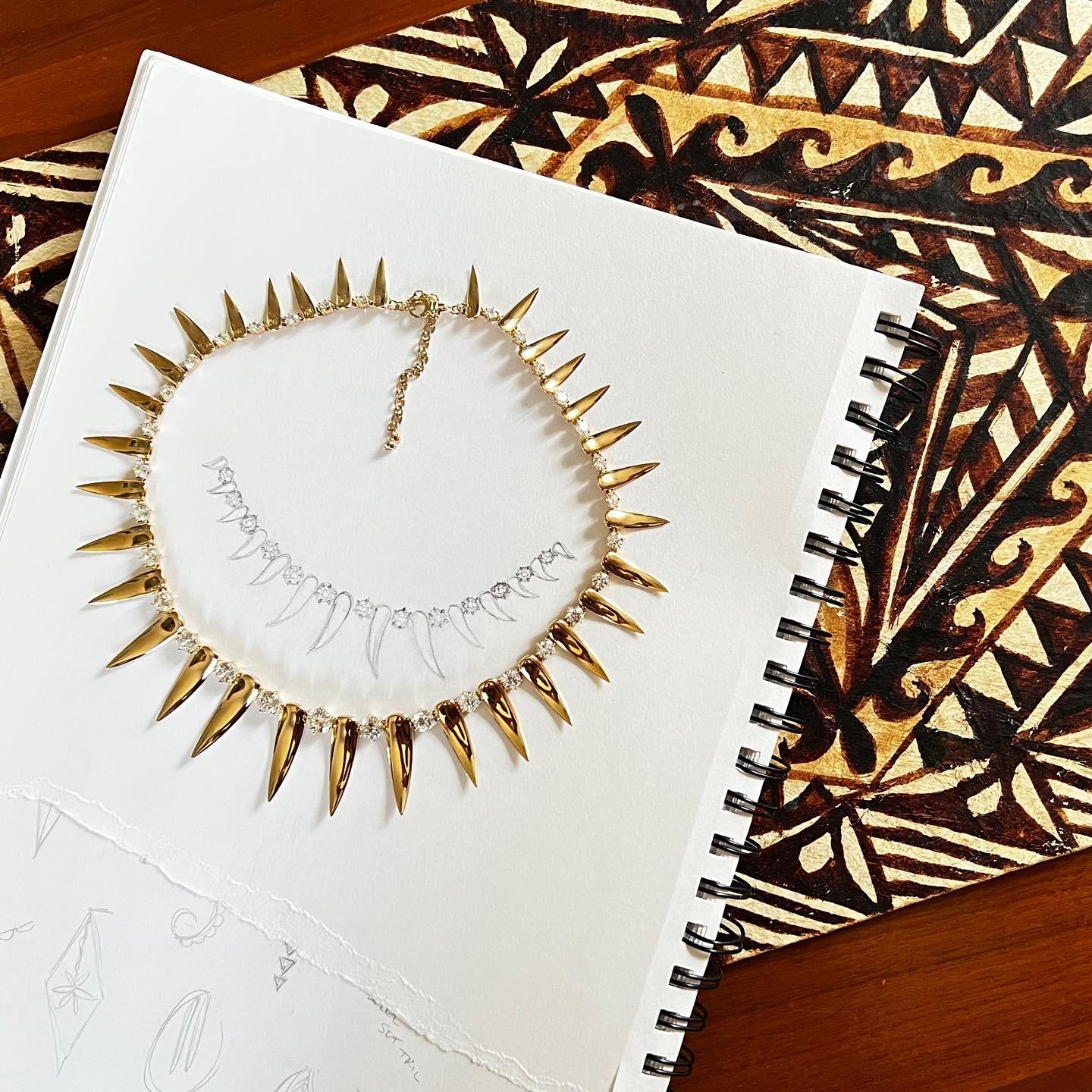 Diamond Heritage Ula Nifo Necklace by Birthright Foundry For Sale at