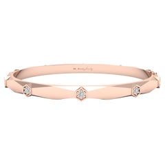 Tanisa Nahata Diamond Hexagon Mirror Bangle in 18Karat Rose Gold