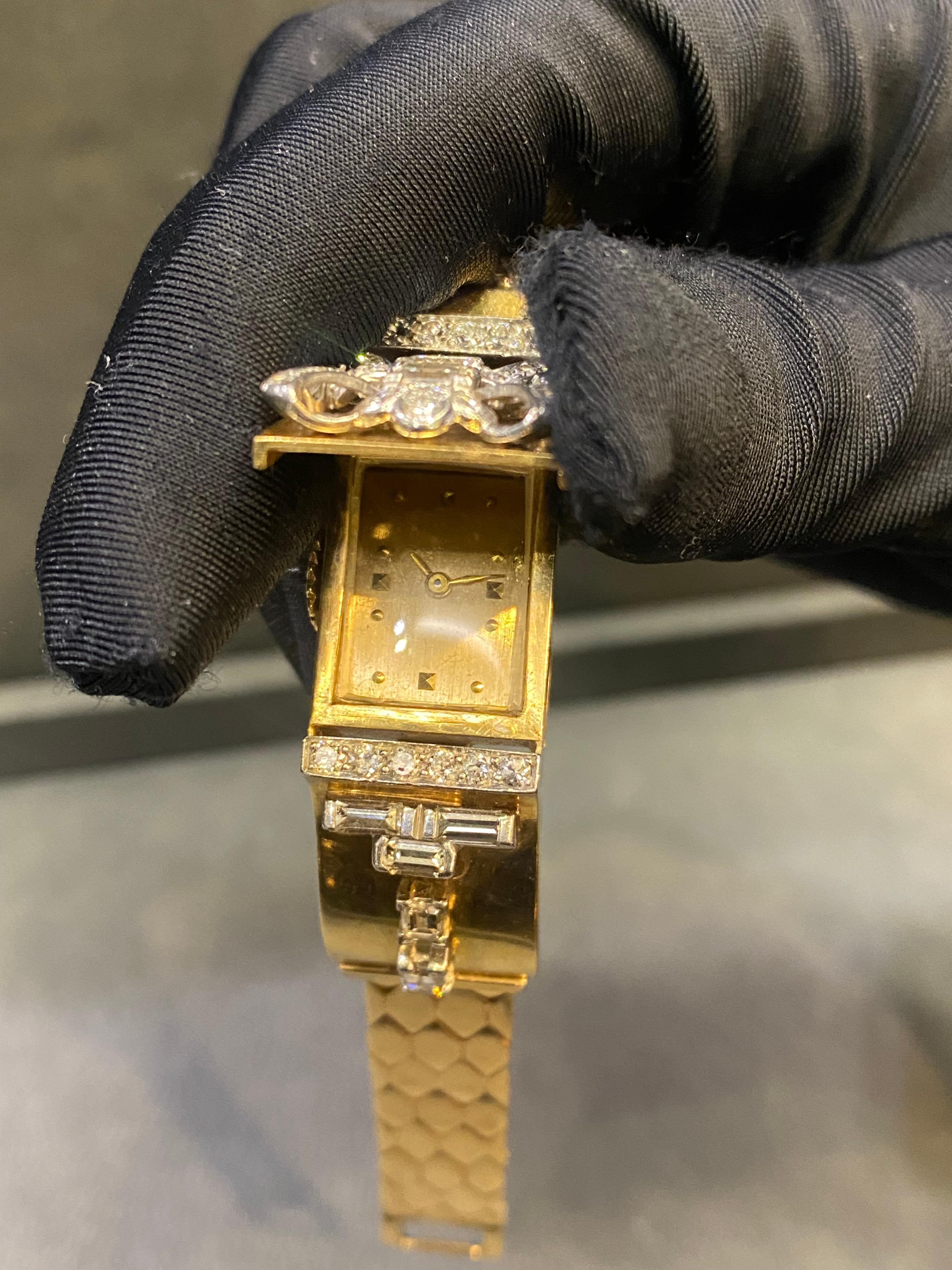 Diamond Hidden Watch In Excellent Condition For Sale In New York, NY