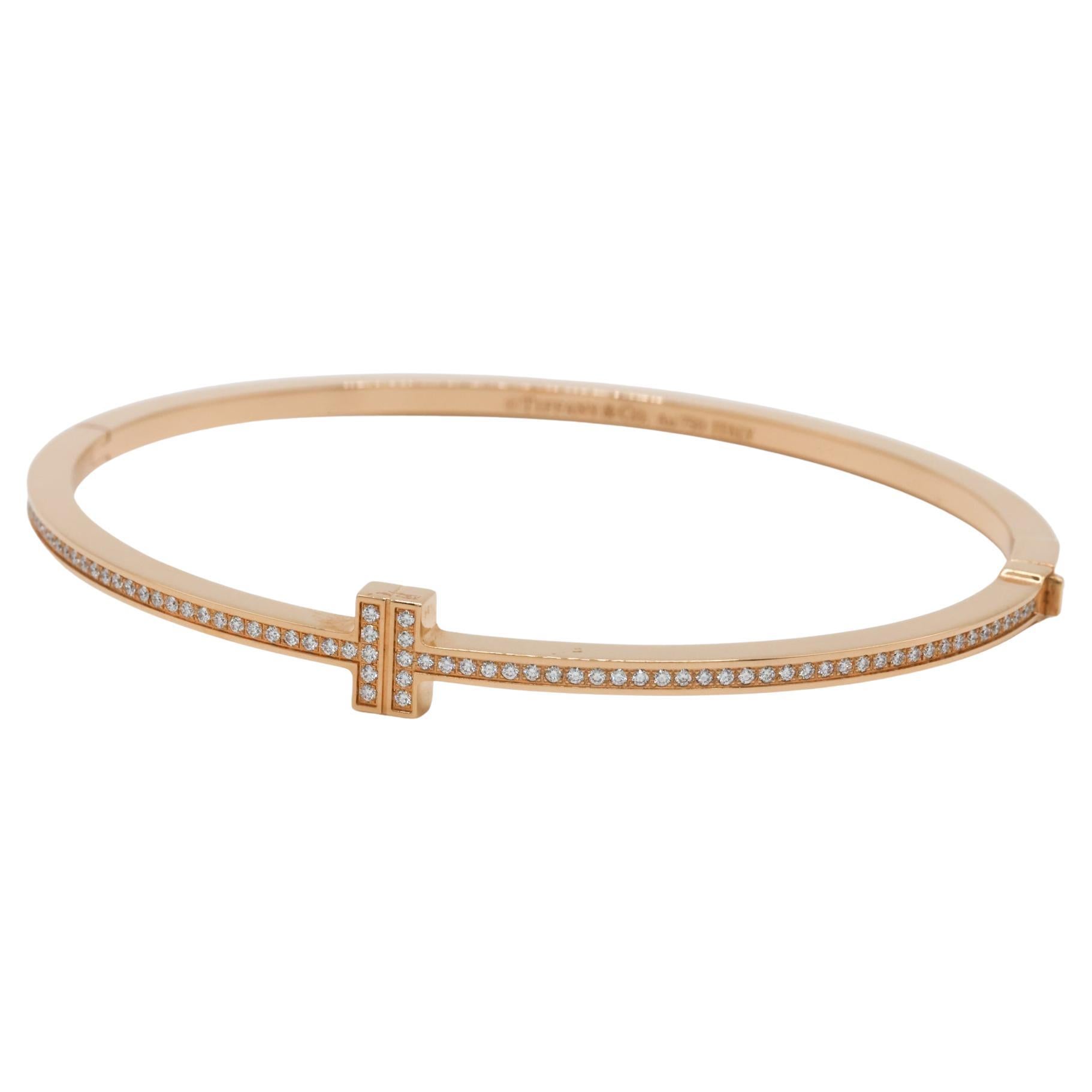 Diamond Hinged Wire Bangle in Yellow Gold