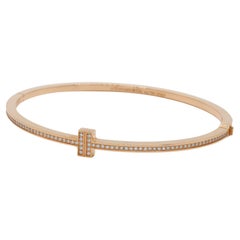 Bracelet jonc articulé en or jaune avec diamants