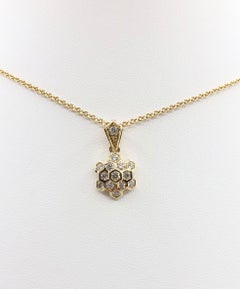 Diamond Honeycomb Pendant Set in 18 Karat Gold Settings