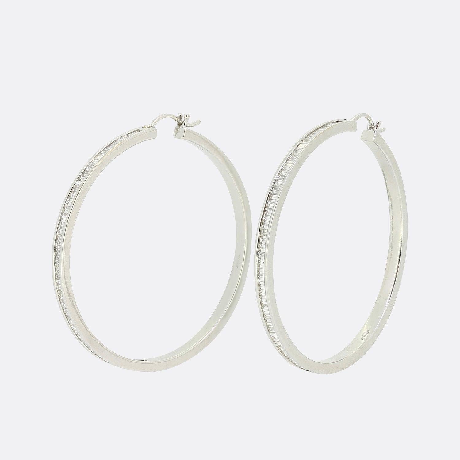 Diamond Hoop Earring In Good Condition In London, GB