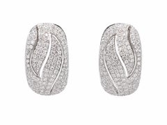 Diamant-Creolen aus 18-karätigem Weißgold mit 4,00 Karat Diamanten, 1990