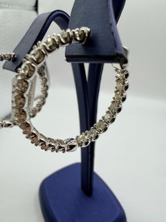 Créoles en diamant or blanc 18KT