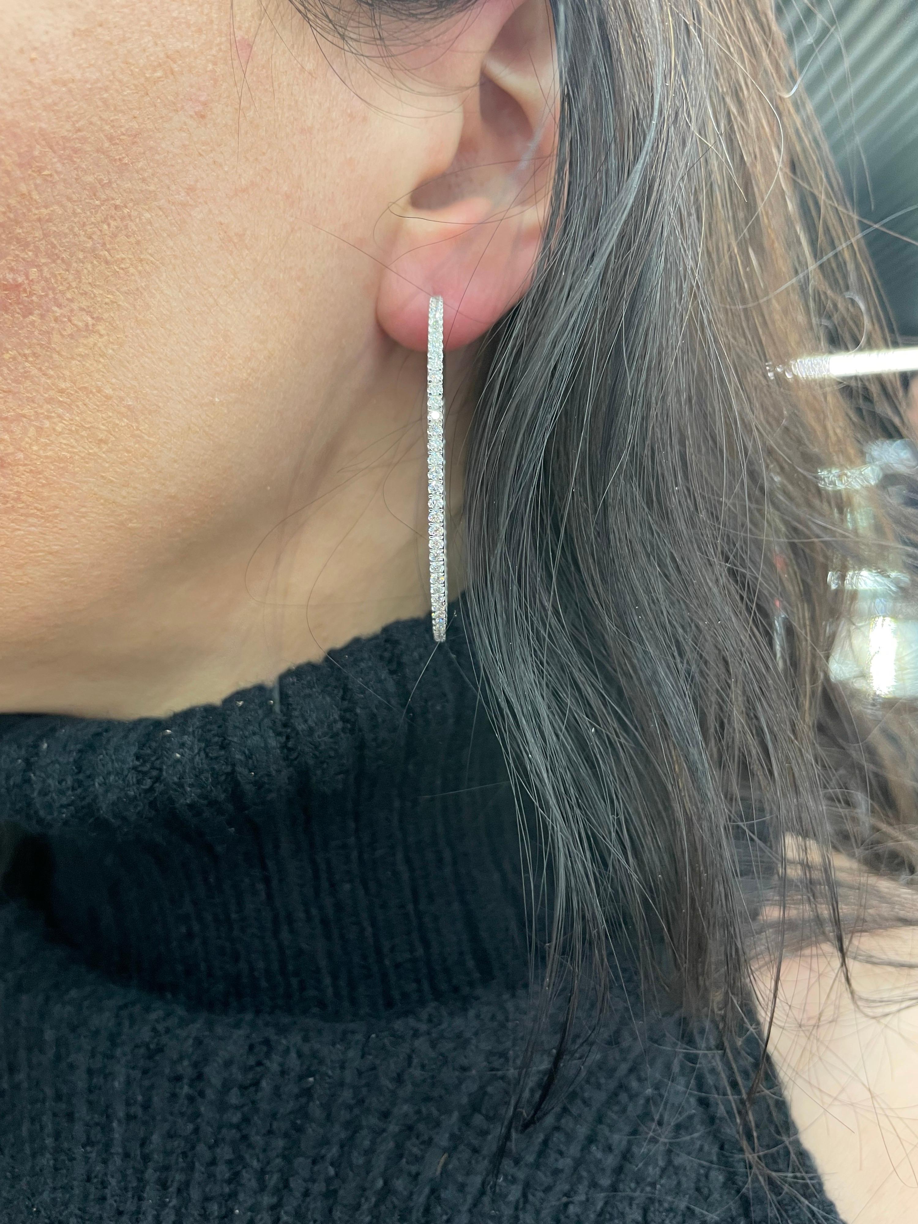 40mm diamond hoop earrings