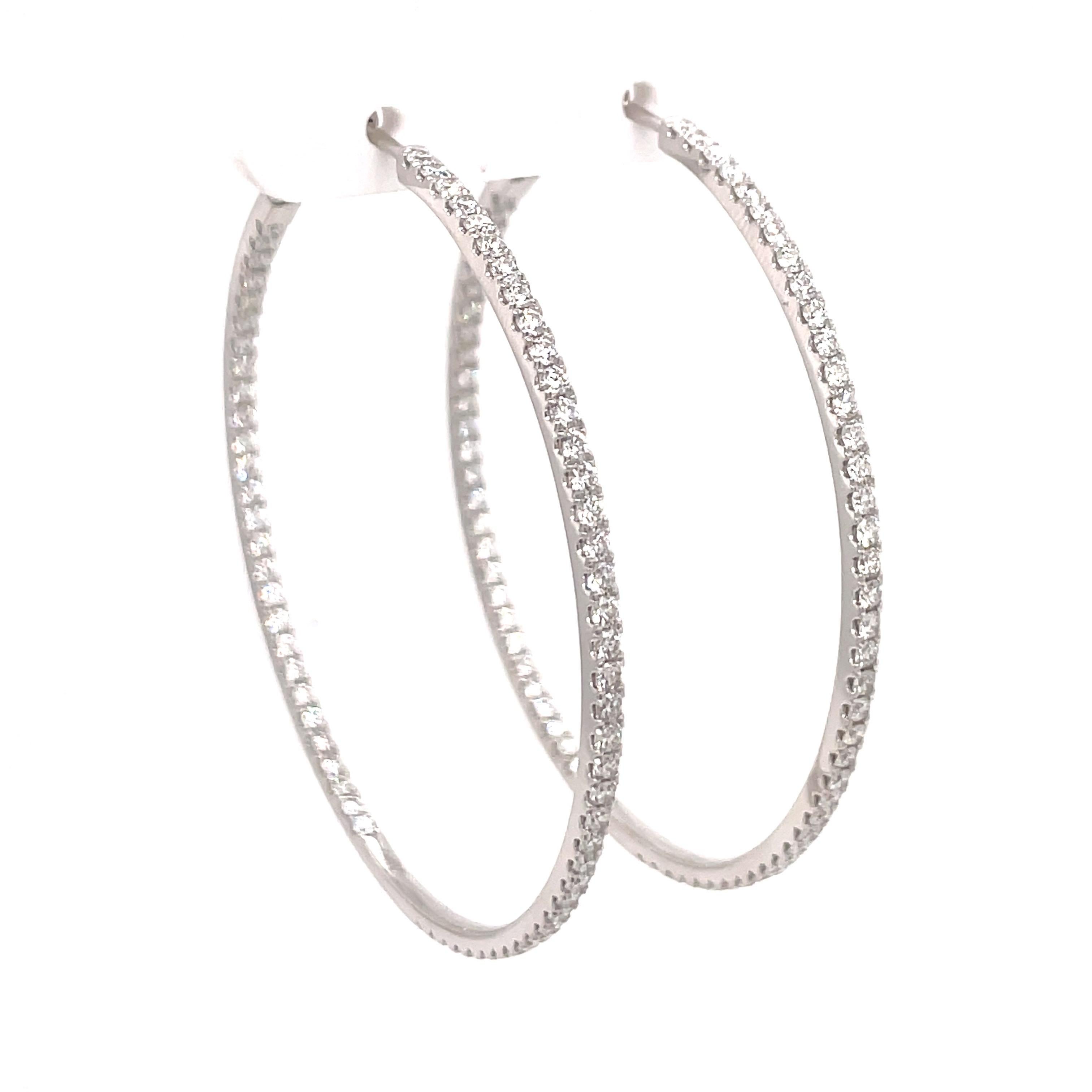 14 karat white gold earrings