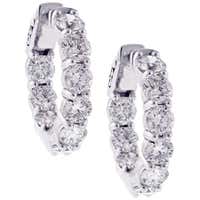 Diamond Hoop Earrings, 5.74 Carat, From Pampillonia For Sale