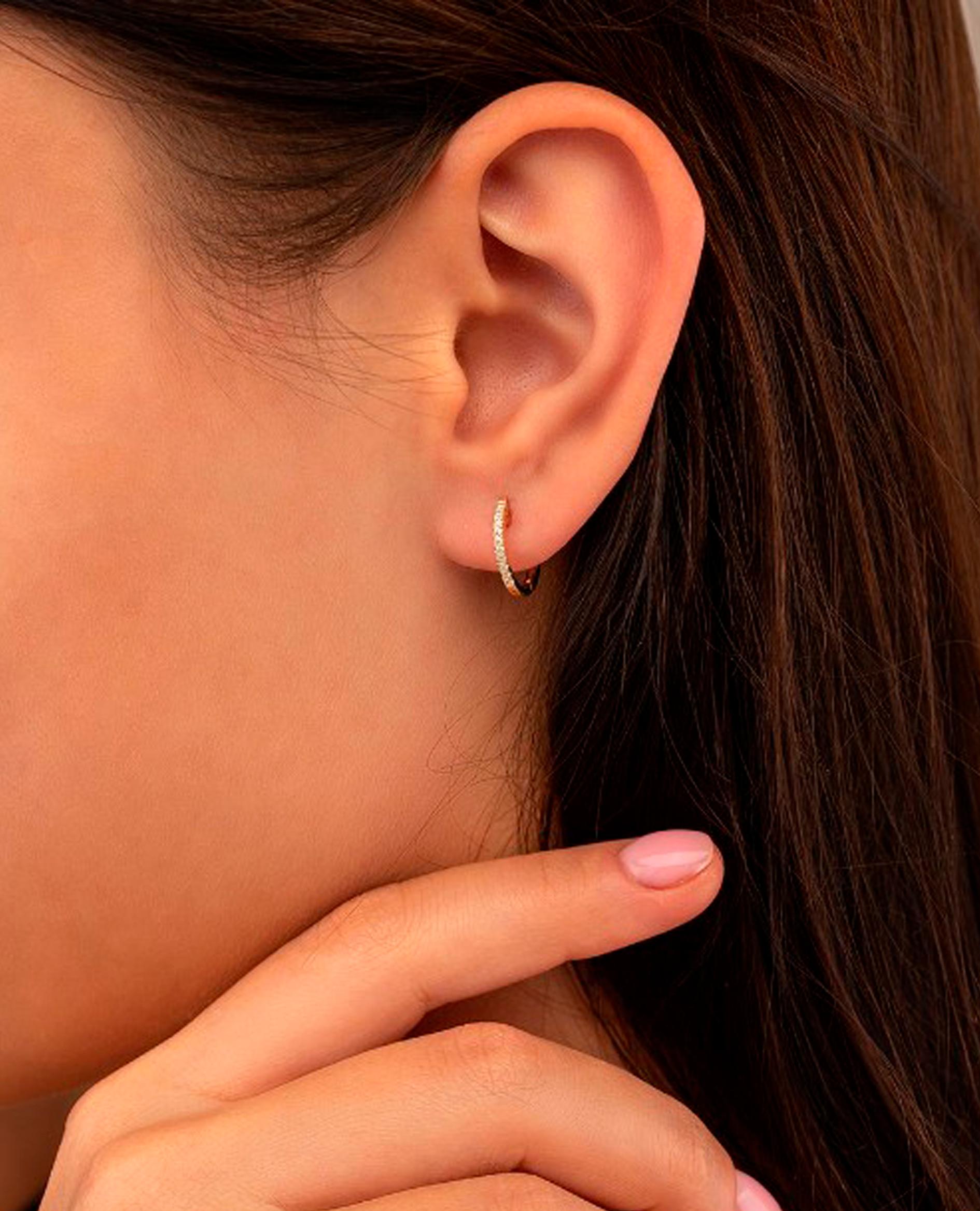 Diamond Hoop Earrings and Citrine Briolette Charms in 14k Gold For Sale 4