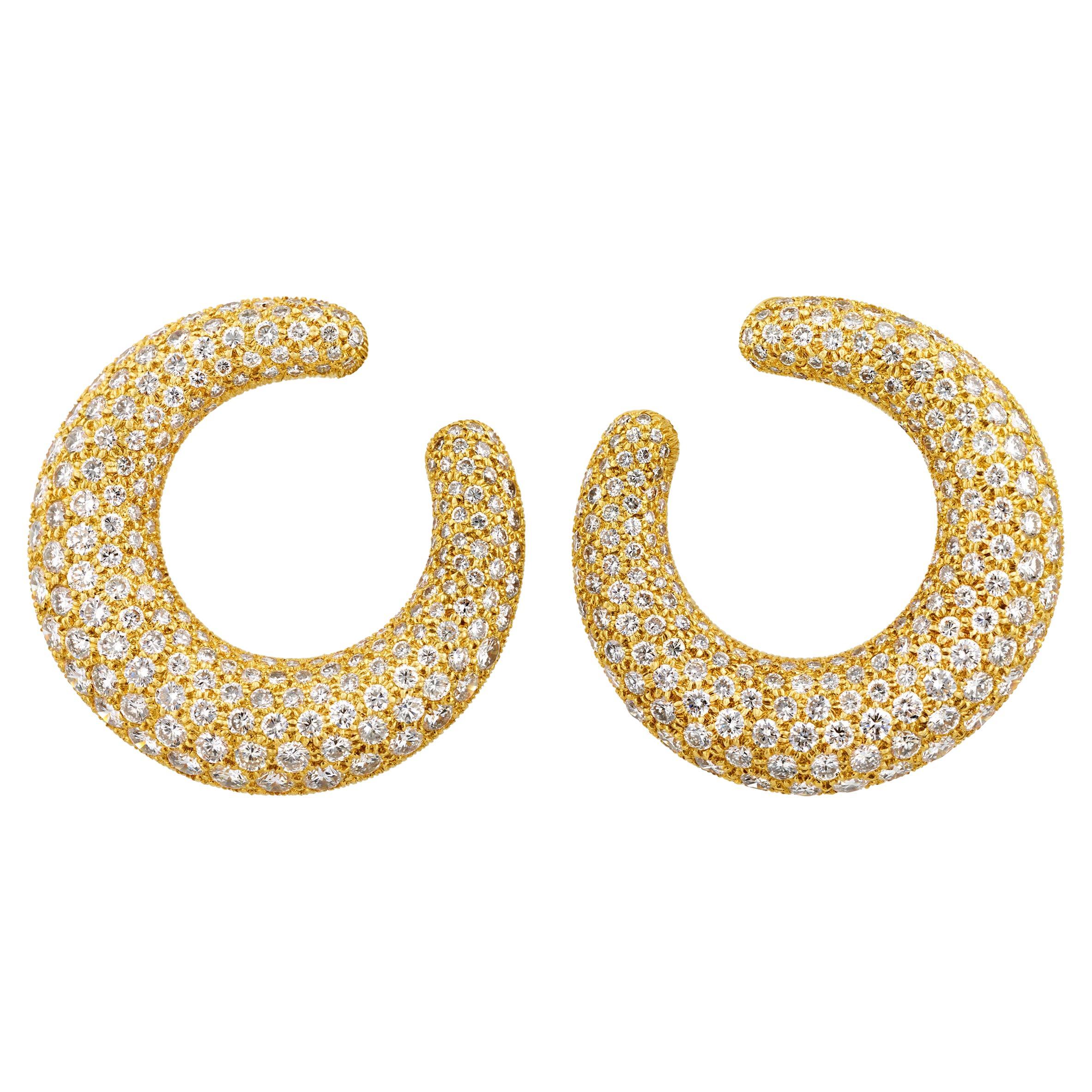 Diamond Hoop Earrings by Cartier